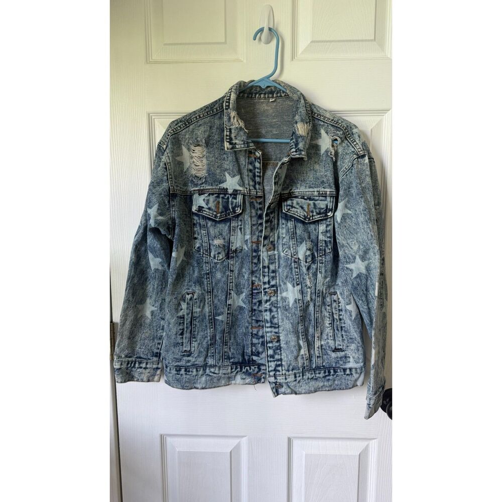 Boutique Distressed Denim Jacket